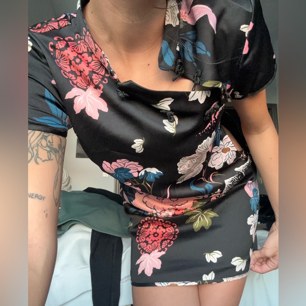 Zara Floral mini dress